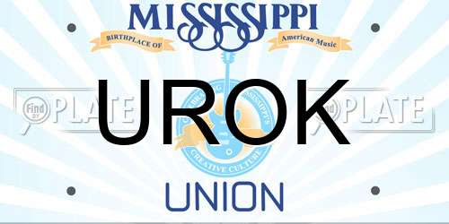 UROK Mississippi License Plate