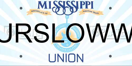 URSLOWW Mississippi License Plate