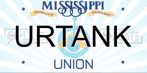 URTANK Mississippi License Plate