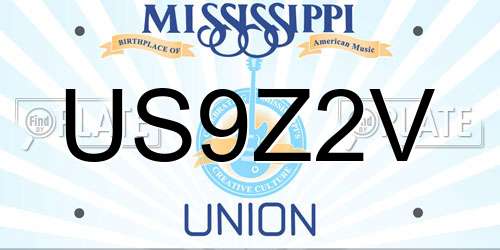 US9Z2V Mississippi License Plate