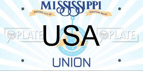 USA Mississippi License Plate