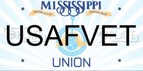 USAFVET Mississippi License Plate
