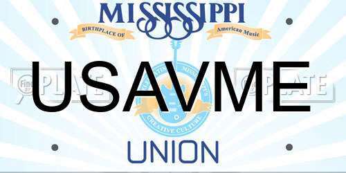 USAVME Mississippi License Plate