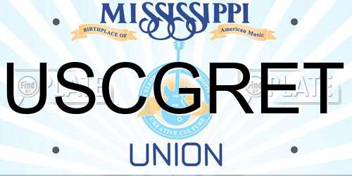 USCGRET Mississippi License Plate