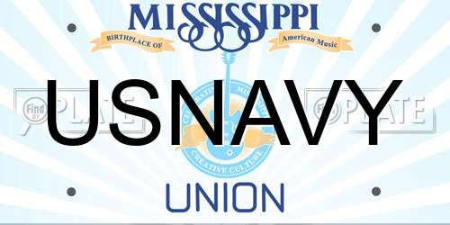 USNAVY Mississippi License Plate