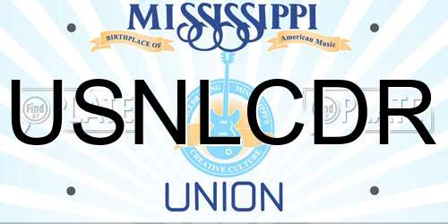 USNLCDR Mississippi License Plate