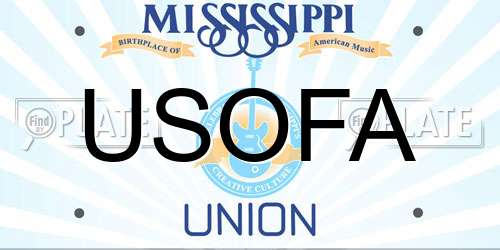 USOFA Mississippi License Plate