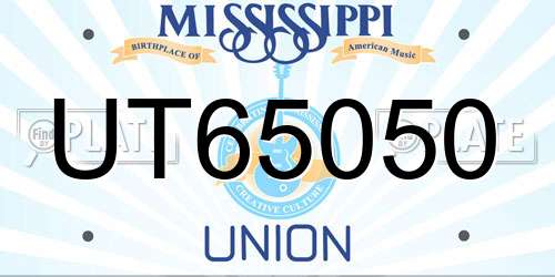 UT65050 Mississippi License Plate