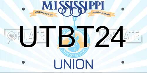 UTBT24 Mississippi License Plate