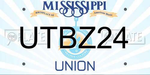 UTBZ24 Mississippi License Plate