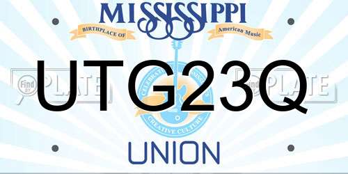 UTG23Q Mississippi License Plate