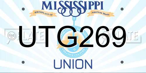 UTG269 Mississippi License Plate