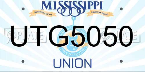 UTG5050 Mississippi License Plate