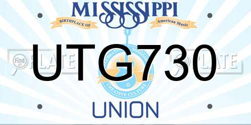 UTG730 Mississippi License Plate