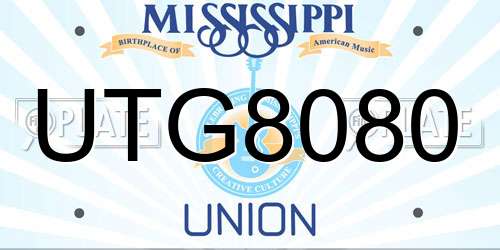 UTG8080 Mississippi License Plate