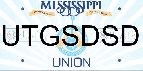 UTGSDSD Mississippi License Plate