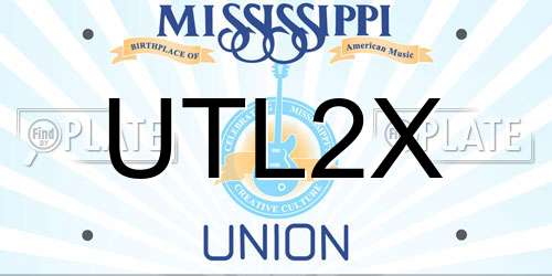UTL2X Mississippi License Plate