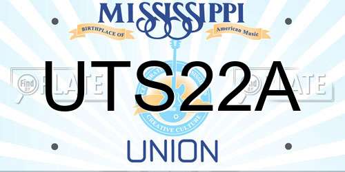 UTS22A Mississippi License Plate