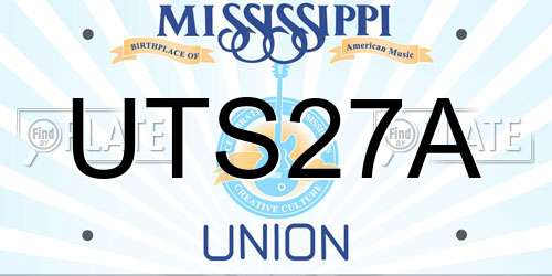 UTS27A Mississippi License Plate