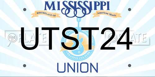UTST24 Mississippi License Plate