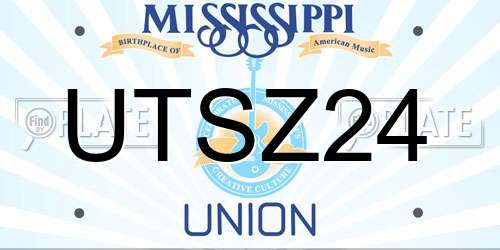 UTSZ24 Mississippi License Plate