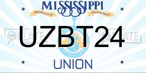 UZBT24 Mississippi License Plate