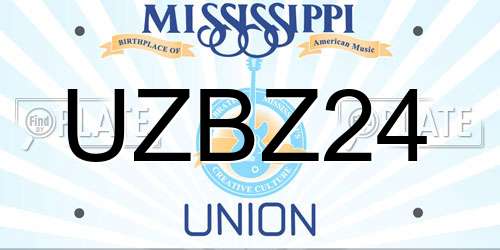 UZBZ24 Mississippi License Plate