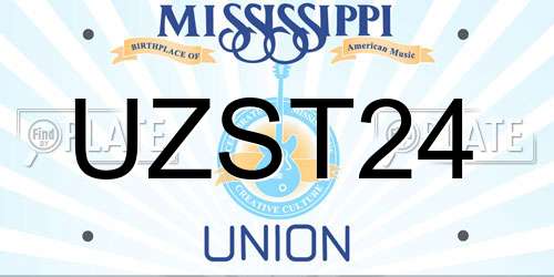 UZST24 Mississippi License Plate