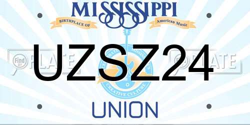 UZSZ24 Mississippi License Plate