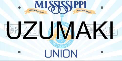 UZUMAKI Mississippi License Plate