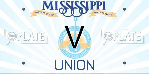 V Mississippi License Plate