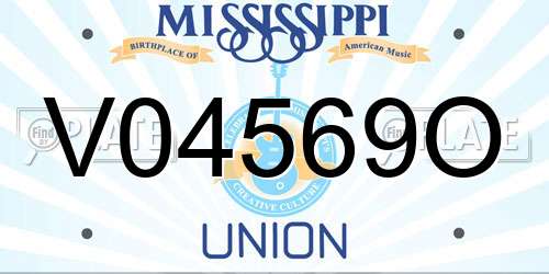 V04569O Mississippi License Plate