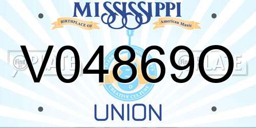 V04869O Mississippi License Plate