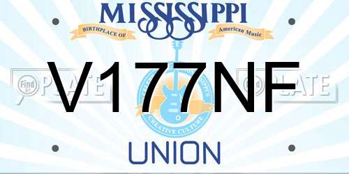 V177NF Mississippi License Plate