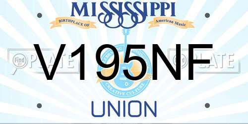V195NF Mississippi License Plate
