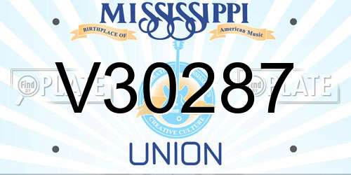 V30287 Mississippi License Plate