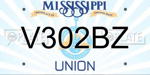 V302BZ Mississippi License Plate