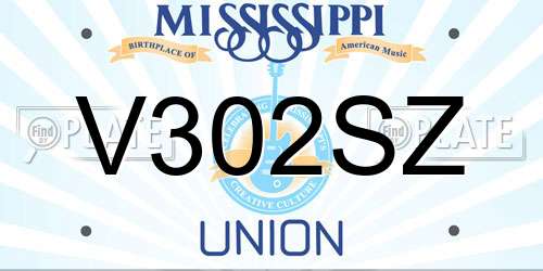 V302SZ Mississippi License Plate