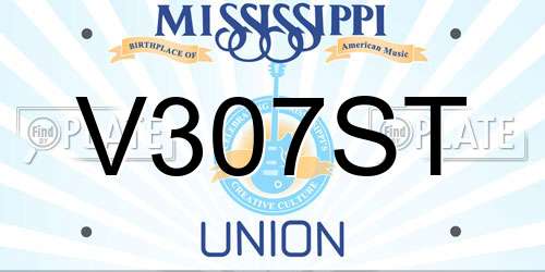 V307ST Mississippi License Plate