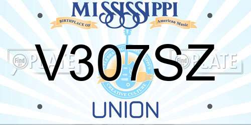 V307SZ Mississippi License Plate