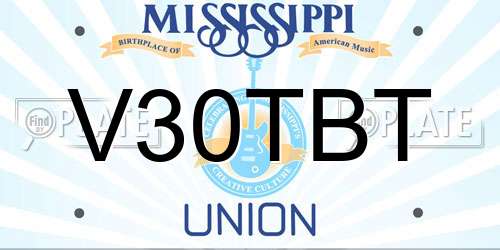 V30TBT Mississippi License Plate