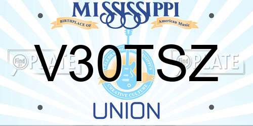 V30TSZ Mississippi License Plate