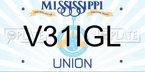 V31IGL Mississippi License Plate