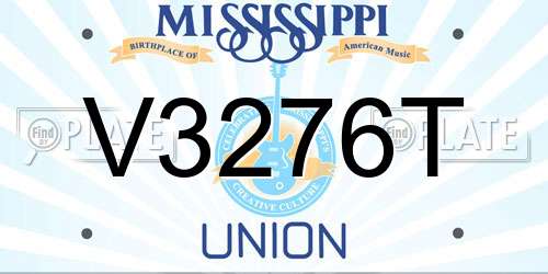 V3276T Mississippi License Plate