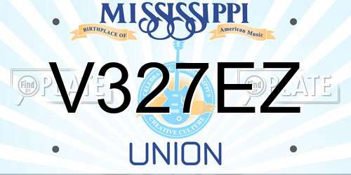 V327EZ Mississippi License Plate