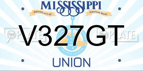 V327GT Mississippi License Plate