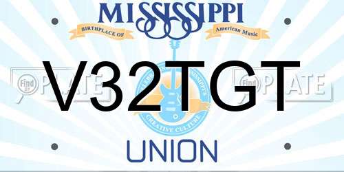 V32TGT Mississippi License Plate