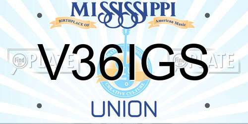 V36IGS Mississippi License Plate