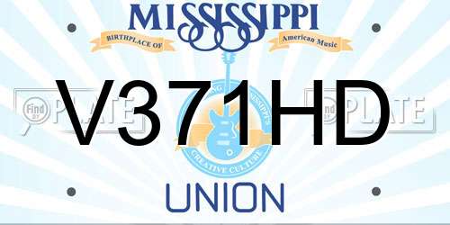 V371HD Mississippi License Plate