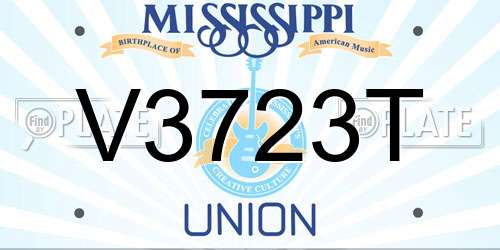 V3723T Mississippi License Plate